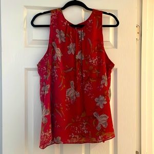 Sleeveless printed blouse. Like new worn once